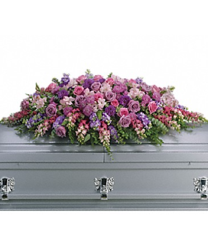 Lavender Tribute Casket Spray 