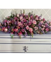 Lavender Tribute Casket Spray