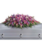 Lavender Tribute Casket Spray 