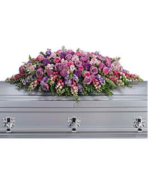 Lavender Tribute Casket Spray 