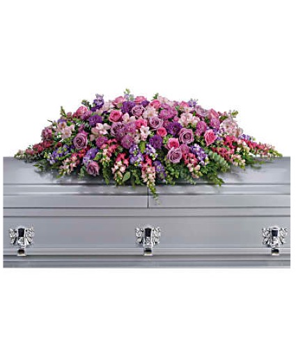 Lavender Tribute Casket Spray 