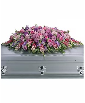 Lavender Tribute Casket Spray 