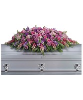 Lavender Tribute Casket Spray 