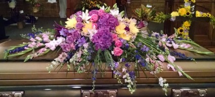 Lavender Tribute Casket Spray - AWF3B