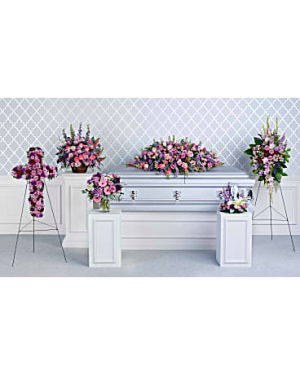 Lavender Tribute Collection sympathy arrangements