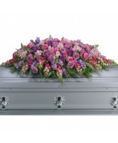 Lavender Tribute Full Casket Spray 