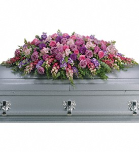 Lavender Tribute T235-2A Casket Spray in Moses Lake, WA | FLORAL OCCASIONS