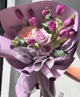Lavender Tulips   Tulips and roses 