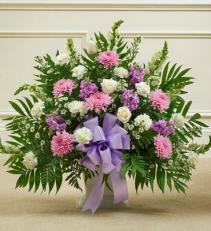 Lavender & White Funeral Basket 