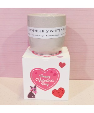 Lavender & White Sage candle 10oz $22.00 Candle with Valentine Box