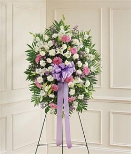 Lavender & White Standing Spray Funeral