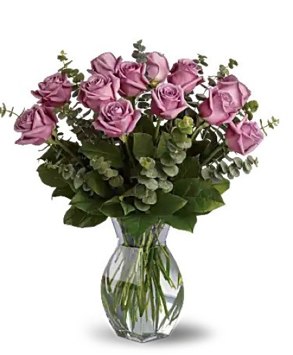 Lavender Wishes - Dozen Premium Lavender Roses 