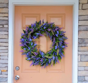 Lavender Wreath Front Door Wreath