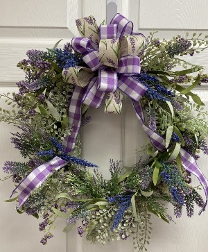 Lavender Wreath Permanent botanical