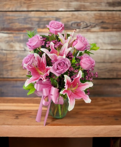 Lavender/Pink Roses with Stargazers Fairy Tales Exclusive