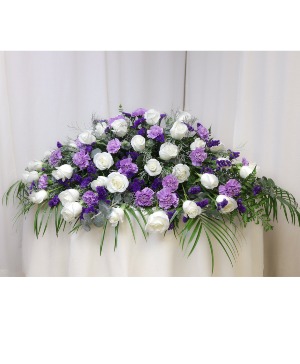 Lavenders & Whites  Casket Spray - Call or stop in to order