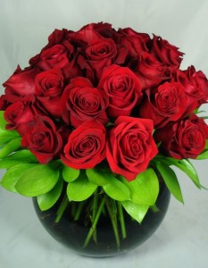 Lavish Rose Bowl- 3 Dozen Roses Pave