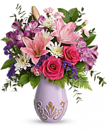 Lavishly Lavender Bouquet Teleflora's Ceramic Vase