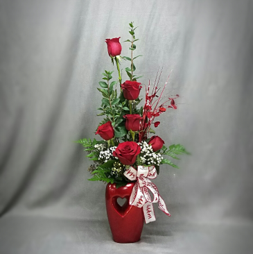 LCF-MY HEART IS YOURS! VASE ARRANGEMENT