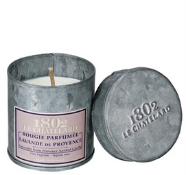 Le Chatelard Lavender Scented Candle in Metal Tin 