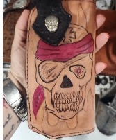 Leather Billfold Wallet skull
