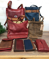 Leather cross-body handbag 
