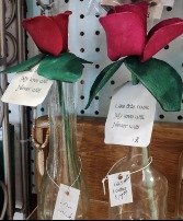 Leather Flower in Vase gift