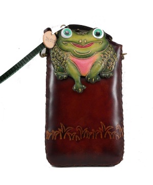 Leather Frog Cell Case Gift Item