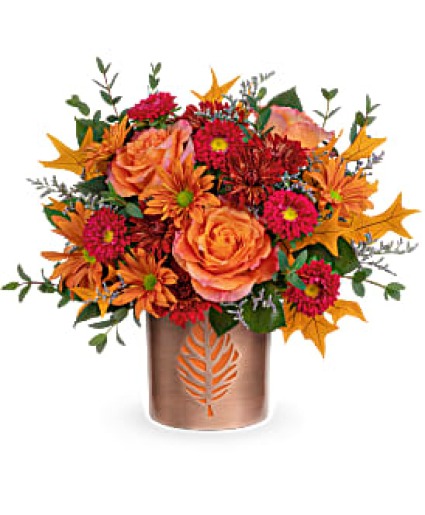 Leaves of Copper  Vase arrangement 