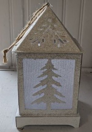 LED glitter tree lantern  