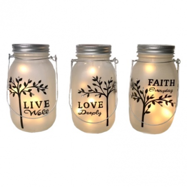 LED Lighted tree of life Hanging Jars set gift