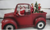 LED Santa in Truck with Tree 
