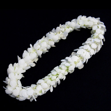 Lei - double white Double row bloom