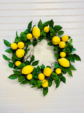 Lemon Drop Artificial Door Wreath