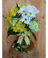Lemon in the Limelight Vase Arrangement 