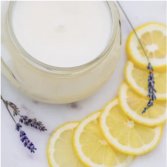 Lemon Lavender scent- soy candle May be added to floral order