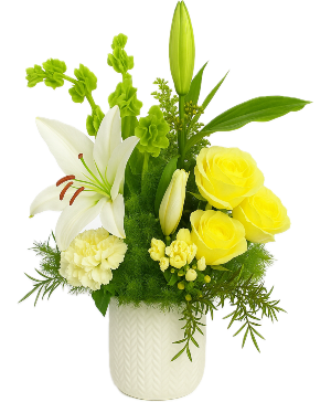 Lemon Lily Glow Floral Arrangement