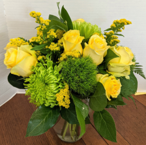 Lemon Lime Fresh Floral Vase Arrangement