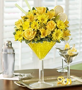 Lemon Martini Bouquet Keepsake Container