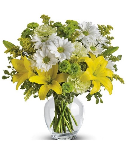 lemon n limes mixed vase arrangement