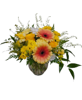 Lemon Peach Flower Design Flowers