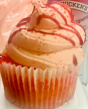 Lemon Raspberry cupcake,raspberry vanilla frosting Please place order 24 hours in advance