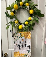 Lemon Wreath & Garden Flag 