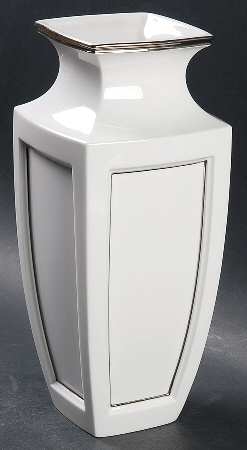 Lenox Platinum 9 Inch  White Porcelian Vase