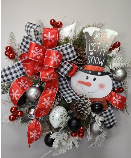 Let It Snow Custom Wreath 
