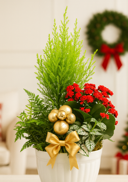 Let It Snow Dish Garden 