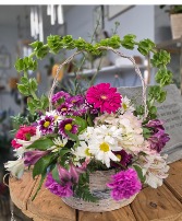 Let Love Grow Fresh Flowers in Basket