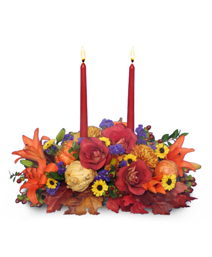 Let Us Give Thanks Floral Centerpiece Flower Bouquet