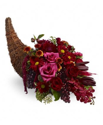 Lasting Florals BURGUNDY THANKS CENTERPIECE