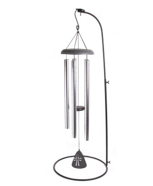 Lg 44" Memorial Sonnet Wind Chimes on Stand Sympathy Keepsakes